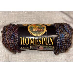 1 Skein Lion Brand Homespun Bulky Wt Acrylic Yarn Color 338 Nouveau Dye Lot 9837